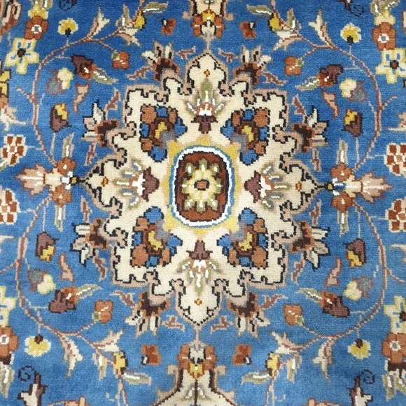 5x3 Pak Persian Blue Brown Beige Bedroom Home Floor Area Wool Silk Christmas Rug